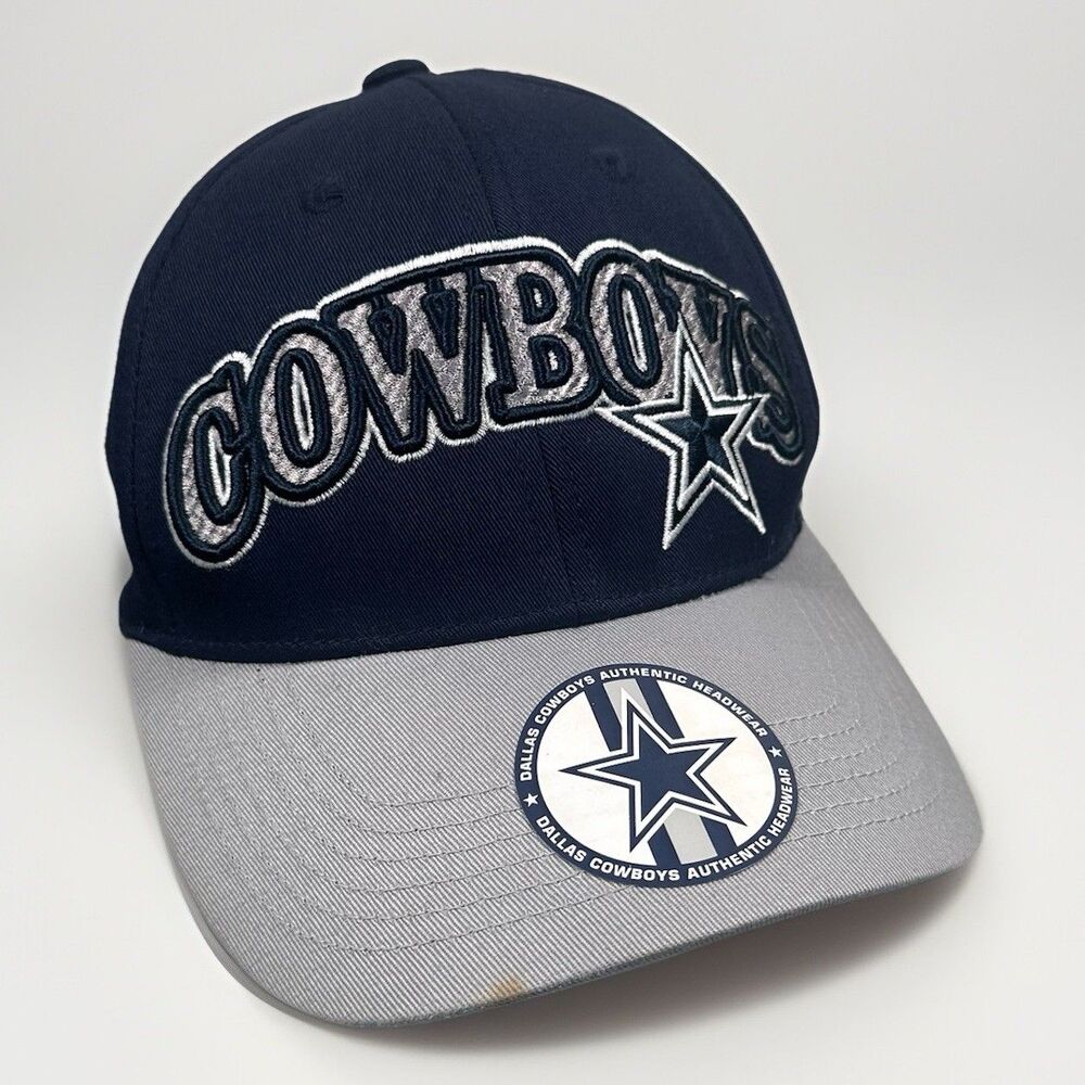 Dallas Cowboys Hat Cap Authentic Headwear Two Tone Navy Blue Gray READ